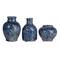 Hello Honey® Navy Terra Cotta Vase Set with Crackle Glaze